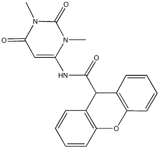 N-(1,3-dimethyl-2,6-dioxo-1,2,3,6-tetrahydro-4-pyrimidinyl)-9H-xanthene-9-carboxamide Structure
