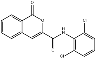 N-(2,6-dichlorophenyl)-1-oxo-1H-isochromene-3-carboxamide 구조식 이미지