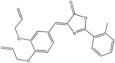 4-[3,4-bis(allyloxy)benzylidene]-2-(2-methylphenyl)-1,3-oxazol-5(4H)-one 구조식 이미지