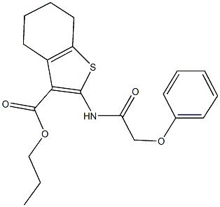 propyl 2-[(phenoxyacetyl)amino]-4,5,6,7-tetrahydro-1-benzothiophene-3-carboxylate Structure