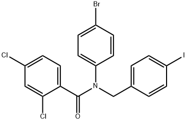 N-(4-bromophenyl)-2,4-dichloro-N-(4-iodobenzyl)benzamide Structure