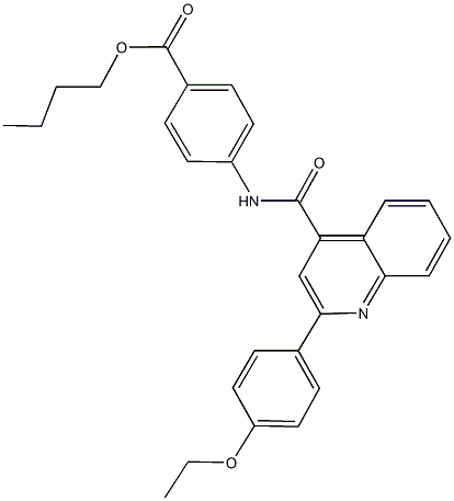 butyl 4-({[2-(4-ethoxyphenyl)-4-quinolinyl]carbonyl}amino)benzoate Structure