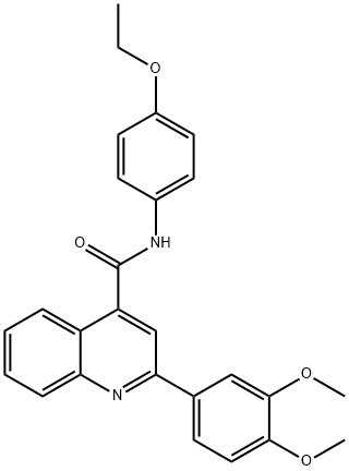 2-(3,4-dimethoxyphenyl)-N-(4-ethoxyphenyl)-4-quinolinecarboxamide Structure