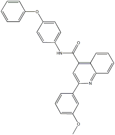 2-(3-methoxyphenyl)-N-(4-phenoxyphenyl)-4-quinolinecarboxamide 구조식 이미지