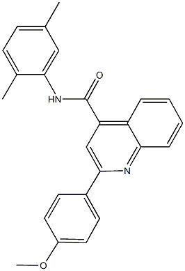 N-(2,5-dimethylphenyl)-2-(4-methoxyphenyl)-4-quinolinecarboxamide 구조식 이미지