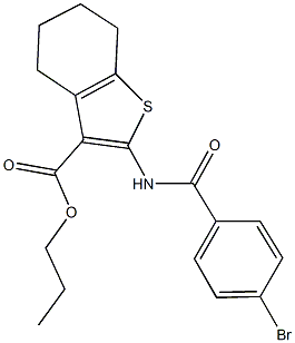 propyl 2-[(4-bromobenzoyl)amino]-4,5,6,7-tetrahydro-1-benzothiophene-3-carboxylate Structure