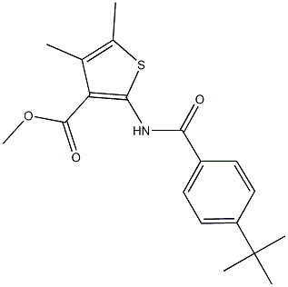 methyl 2-[(4-tert-butylbenzoyl)amino]-4,5-dimethyl-3-thiophenecarboxylate Structure