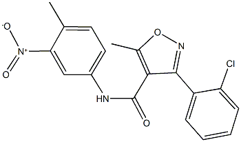 3-(2-chlorophenyl)-N-{3-nitro-4-methylphenyl}-5-methyl-4-isoxazolecarboxamide Structure