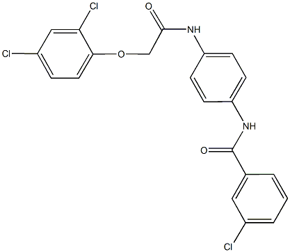 3-chloro-N-(4-{[(2,4-dichlorophenoxy)acetyl]amino}phenyl)benzamide Structure