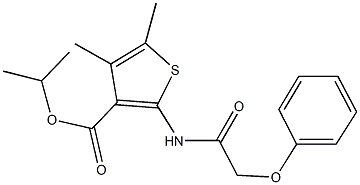 isopropyl 4,5-dimethyl-2-[(phenoxyacetyl)amino]-3-thiophenecarboxylate Structure