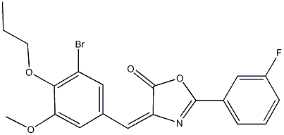 4-(3-bromo-5-methoxy-4-propoxybenzylidene)-2-(3-fluorophenyl)-1,3-oxazol-5(4H)-one Structure