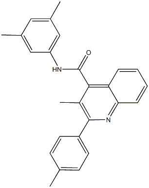 N-(3,5-dimethylphenyl)-3-methyl-2-(4-methylphenyl)-4-quinolinecarboxamide Structure