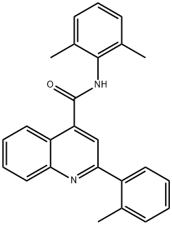 N-(2,6-dimethylphenyl)-2-(2-methylphenyl)-4-quinolinecarboxamide 구조식 이미지