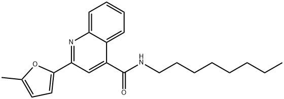 2-(5-methyl-2-furyl)-N-octyl-4-quinolinecarboxamide Structure