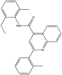 N-(2-ethyl-6-methylphenyl)-2-(2-methylphenyl)-4-quinolinecarboxamide 구조식 이미지