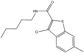 3-chloro-6-methyl-N-pentyl-1-benzothiophene-2-carboxamide 구조식 이미지