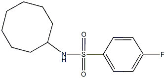 N-cyclooctyl-4-fluorobenzenesulfonamide 구조식 이미지