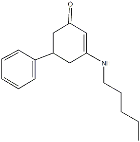 3-(pentylamino)-5-phenyl-2-cyclohexen-1-one 구조식 이미지