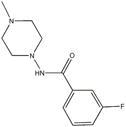 3-fluoro-N-(4-methyl-1-piperazinyl)benzamide 구조식 이미지