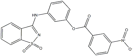 3-[(1,1-dioxido-1,2-benzisothiazol-3-yl)amino]phenyl 3-nitrobenzoate Structure