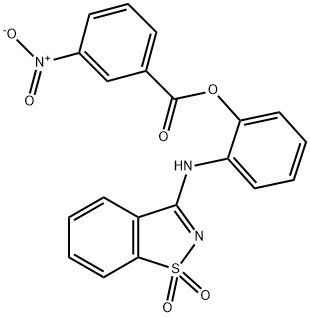 2-[(1,1-dioxido-1,2-benzisothiazol-3-yl)amino]phenyl 3-nitrobenzoate 구조식 이미지