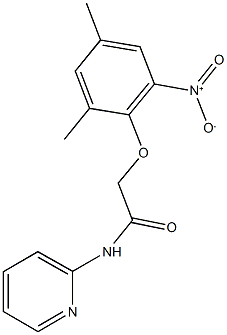 2-{2-nitro-4,6-dimethylphenoxy}-N-(2-pyridinyl)acetamide 구조식 이미지