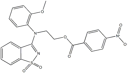 2-[(1,1-dioxido-1,2-benzisothiazol-3-yl)-2-methoxyanilino]ethyl 4-nitrobenzoate Structure