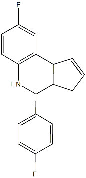 8-fluoro-4-(4-fluorophenyl)-3a,4,5,9b-tetrahydro-3H-cyclopenta[c]quinoline Structure