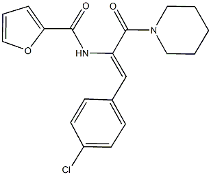 N-[2-(4-chlorophenyl)-1-(1-piperidinylcarbonyl)vinyl]-2-furamide 구조식 이미지