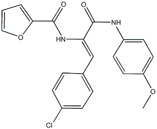 N-{2-(4-chlorophenyl)-1-[(4-methoxyanilino)carbonyl]vinyl}-2-furamide Structure