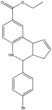 ethyl 4-(4-bromophenyl)-3a,4,5,9b-tetrahydro-3H-cyclopenta[c]quinoline-8-carboxylate 구조식 이미지