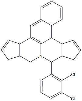 8-(2,3-dichlorophenyl)-4c,7,7a,8,10,10a,11,13a-octahydrobenzo[f]cyclopenta[c]cyclopenta[4,5]pyrido[3,2,1-ij]quinoline 구조식 이미지