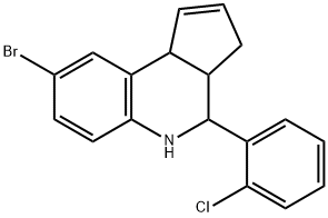 8-bromo-4-(2-chlorophenyl)-3a,4,5,9b-tetrahydro-3H-cyclopenta[c]quinoline Structure
