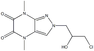 2-(3-chloro-2-hydroxypropyl)-4,7-dimethyl-2H-pyrazolo[3,4-b]pyrazine-5,6(4H,7H)-dione 구조식 이미지