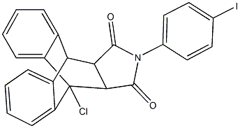 1-chloro-17-(4-iodophenyl)-17-azapentacyclo[6.6.5.0~2,7~.0~9,14~.0~15,19~]nonadeca-2,4,6,9,11,13-hexaene-16,18-dione Structure