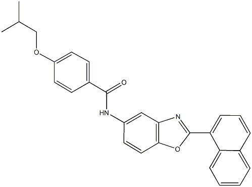 4-isobutoxy-N-[2-(1-naphthyl)-1,3-benzoxazol-5-yl]benzamide 구조식 이미지