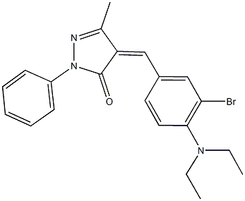 4-[3-bromo-4-(diethylamino)benzylidene]-5-methyl-2-phenyl-2,4-dihydro-3H-pyrazol-3-one Structure