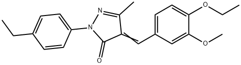 4-(4-ethoxy-3-methoxybenzylidene)-2-(4-ethylphenyl)-5-methyl-2,4-dihydro-3H-pyrazol-3-one 구조식 이미지