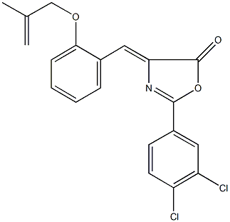 2-(3,4-dichlorophenyl)-4-{2-[(2-methyl-2-propenyl)oxy]benzylidene}-1,3-oxazol-5(4H)-one 구조식 이미지