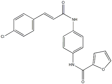 N-(4-{[3-(4-chlorophenyl)acryloyl]amino}phenyl)-2-furamide 구조식 이미지