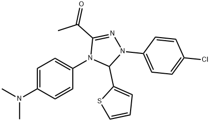 1-[1-(4-chlorophenyl)-4-[4-(dimethylamino)phenyl]-5-(2-thienyl)-4,5-dihydro-1H-1,2,4-triazol-3-yl]ethanone Structure