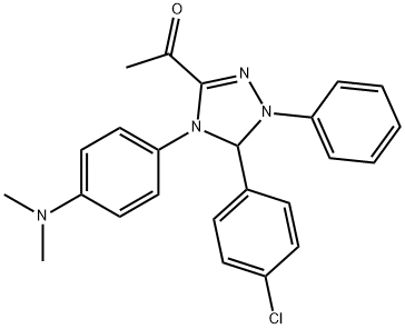 1-{5-(4-chlorophenyl)-4-[4-(dimethylamino)phenyl]-1-phenyl-4,5-dihydro-1H-1,2,4-triazol-3-yl}ethanone 구조식 이미지