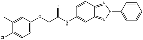 2-(4-chloro-3-methylphenoxy)-N-(2-phenyl-2H-1,2,3-benzotriazol-5-yl)acetamide 구조식 이미지