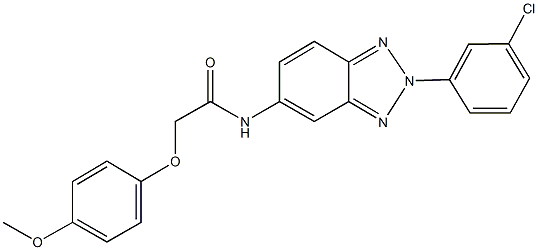 N-[2-(3-chlorophenyl)-2H-1,2,3-benzotriazol-5-yl]-2-(4-methoxyphenoxy)acetamide Structure