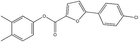 3,4-dimethylphenyl 5-(4-chlorophenyl)-2-furoate 구조식 이미지