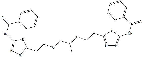 N-{5-[2-(2-{2-[5-(benzoylamino)-1,3,4-thiadiazol-2-yl]ethoxy}-1-methylethoxy)ethyl]-1,3,4-thiadiazol-2-yl}benzamide Structure