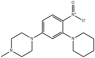 1-[4-nitro-3-(1-piperidinyl)phenyl]-4-methylpiperazine 구조식 이미지