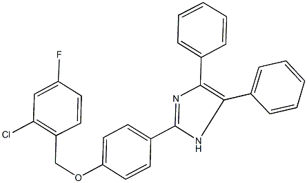 2-{4-[(2-chloro-4-fluorobenzyl)oxy]phenyl}-4,5-diphenyl-1H-imidazole Structure