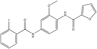 N-{4-[(2-iodobenzoyl)amino]-2-methoxyphenyl}-2-furamide Structure