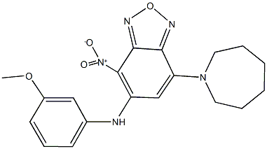 7-(1-azepanyl)-4-nitro-5-(3-methoxyanilino)-2,1,3-benzoxadiazole Structure